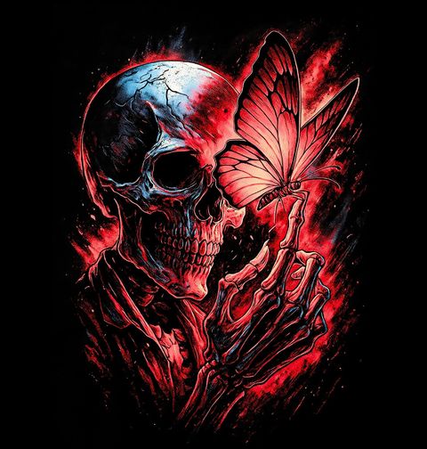 Obrázek produktu Pánská mikina Kostlivec s Motýlem