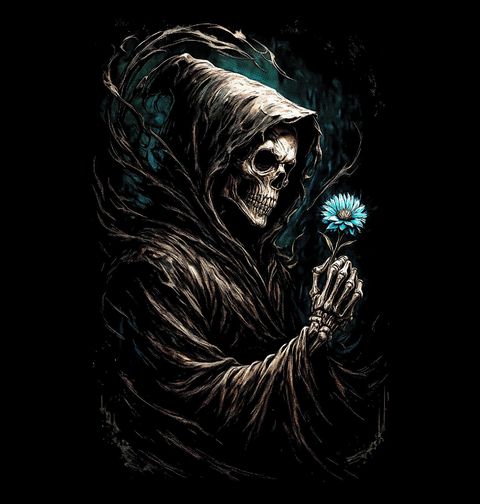 Obrázek produktu Dámské tričko Kostlivec s Květinou Naděje