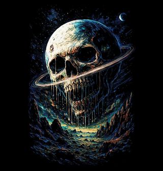 Obrázek 2 produktu Pánská mikina Kosmická Lebka Saturn