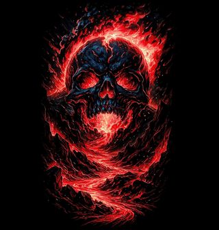 Obrázek 2 produktu Pánská mikina Rozžhavená Lebka v Lávě