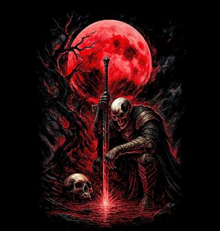 Obrázek 2 produktu Dámské tričko Válečný Kostlivec při Krvavém Měsíci