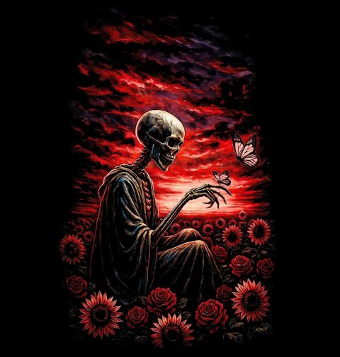 Obrázek produktu Pánské tričko Kostlivec na Slunečnicovém Poli