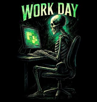 Obrázek 2 produktu Pánská mikina Kostlivec u Počítače Work Day