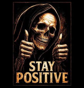 Obrázek 2 produktu Pánské tričko Kostlivec s Úsměvem Stay Positive