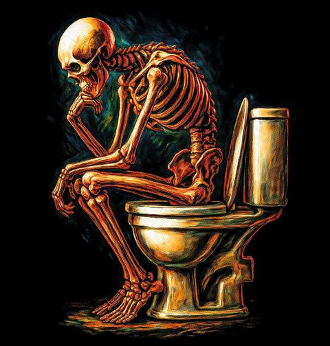 Obrázek produktu Dětské tričko Kostlivec na WC