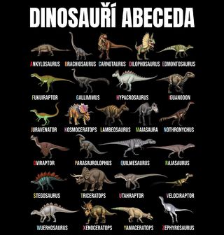 Obrázek 2 produktu Pánská mikina Dinosauří Abeceda