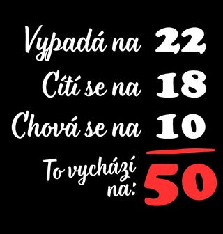Obrázek 1 produktu Pánské tričko Vtipný Výpočet Věku 50