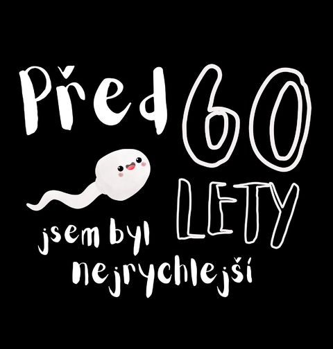 Obrázek produktu Pánská mikina Spermie Před 60 lety jsem byl nejrychlejší