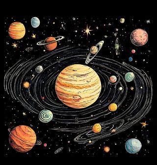 Obrázek 2 produktu Pánská mikina Barevná Sluneční Soustava