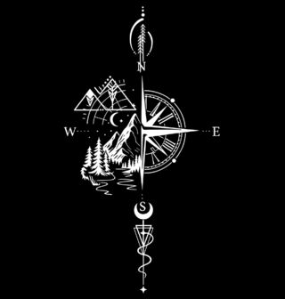 Obrázek 1 produktu Dětské tričko Kompas a Hory s Divokou Přírodou