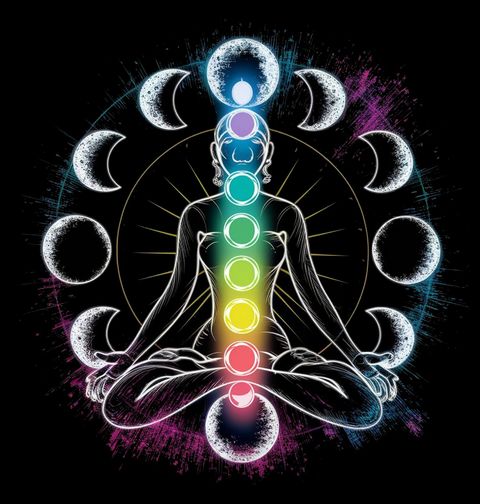 Obrázek produktu Pánská mikina Lunární Čakry Vesmírná Rovnováha