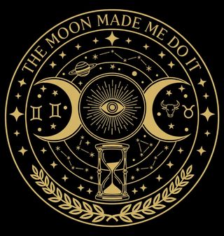 Obrázek 2 produktu Dámské tričko Zlaté Vesmírné Oko The Moon Made Me Do It