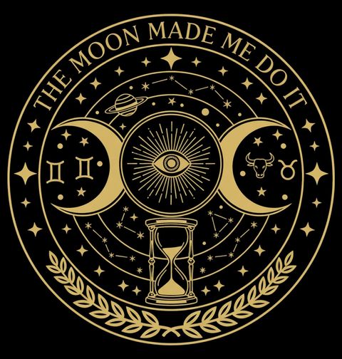 Obrázek produktu Dámské tričko Zlaté Vesmírné Oko The Moon Made Me Do It