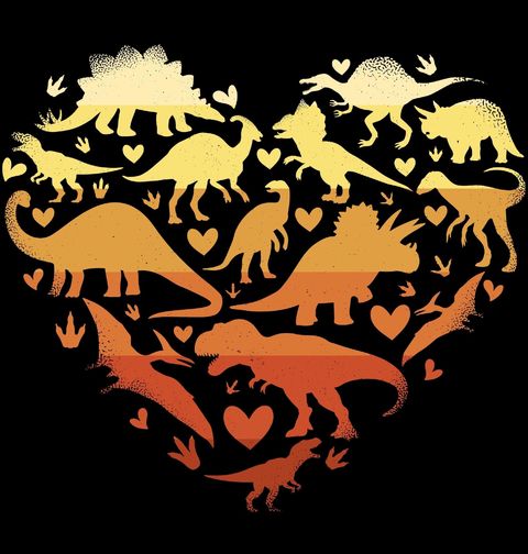 Obrázek produktu Dámské tričko Dinosauři Navždy v Srdci!