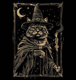 Obrázek 2 produktu Pánská mikina Kočičí Čaroděj se Svíčkou