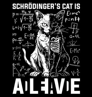Obrázek 2 produktu Dětské tričko Je Schrödingerova Kočka Živá?