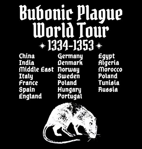 Obrázek produktu Pánská mikina Černá Smrt Světové Turné Bubonického Moru
