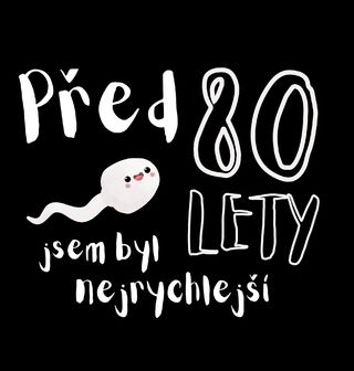 Obrázek 2 produktu Pánská mikina Spermie Před 80 lety jsem byl nejrychlejší