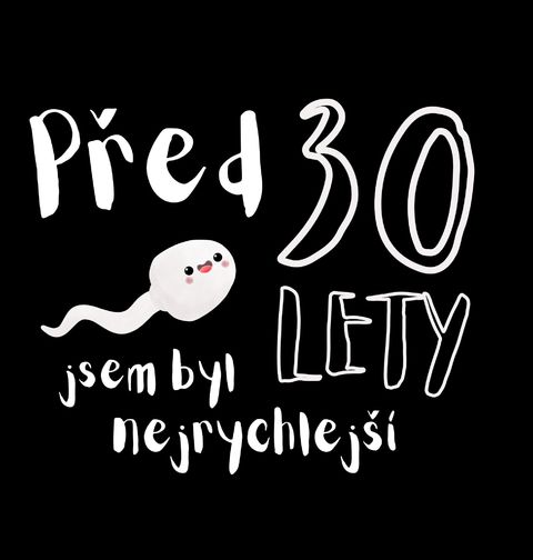 Obrázek produktu Pánská mikina Spermie Před 30 lety jsem byl nejrychlejší