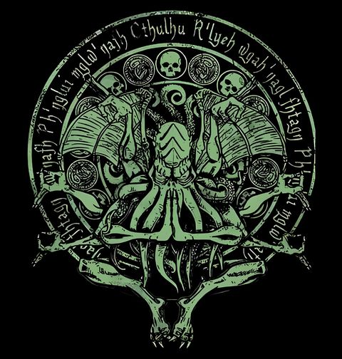 Obrázek produktu Pánské tričko Temný Cthulhu Mystický Symbol