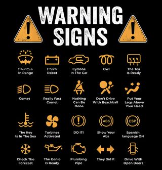 Obrázek 2 produktu Pánská mikina Kontrolky v Autě Warning Signs