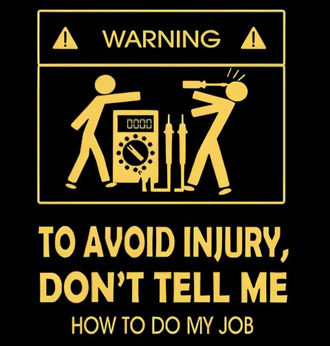 Obrázek produktu Pánské tričko Varování Elektrikáře Warning