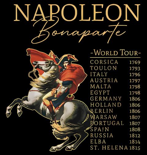 Obrázek produktu Pánské tričko Napoleon Bonaparte Legendární Tažení