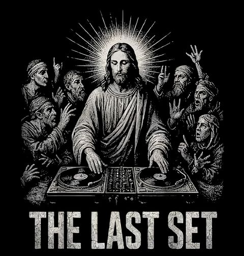 Obrázek produktu Pánské tričko DJ Ježíš The Last Set