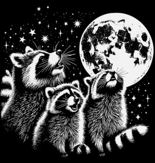 Obrázek 1 produktu Pánské tričko Mývalové a Měsíc