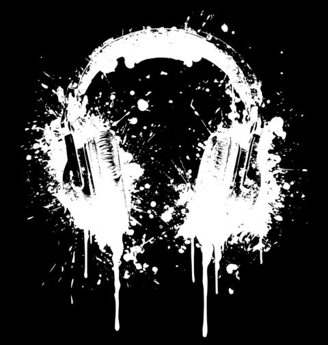 Obrázek produktu Pánské tričko Sluchátka Splash Art