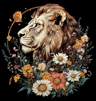 Obrázek 1 produktu Dětské tričko Lev a Květinová Síla