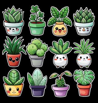 Obrázek 2 produktu Dámské tričko Roztomilé Pokojové Rostliny