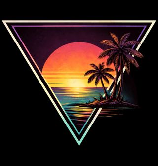 Obrázek 2 produktu Pánské tričko Západ Slunce s Palmami