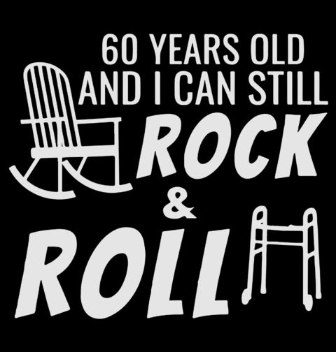 Obrázek produktu Pánské tričko Je mi 60 let a pořád umím rockovat