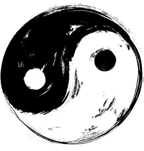 Obrázek produktu Dámské tričko Jin a Jang Štětcový Styl