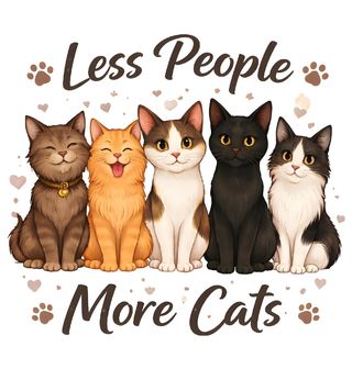 Obrázek 2 produktu Dětské tričko Méně Lidí, Více Koček