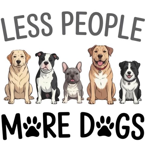 Obrázek produktu Pánské tričko Méně Lidí, více Psů
