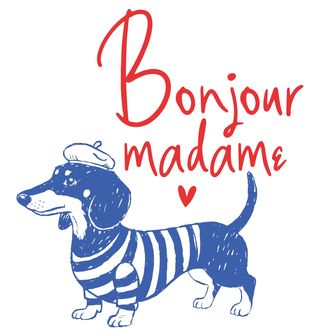 Obrázek 2 produktu Dětské tričko Francouzský Jezevčík Bonjour madame