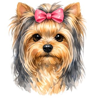 Obrázek 2 produktu Dámské tričko Jorkšírský Teriér s Mašlí