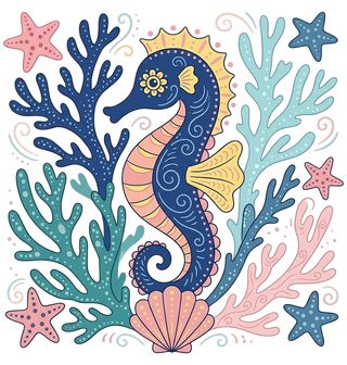 Obrázek 2 produktu Dětské tričko Mořský Koník v Korálech