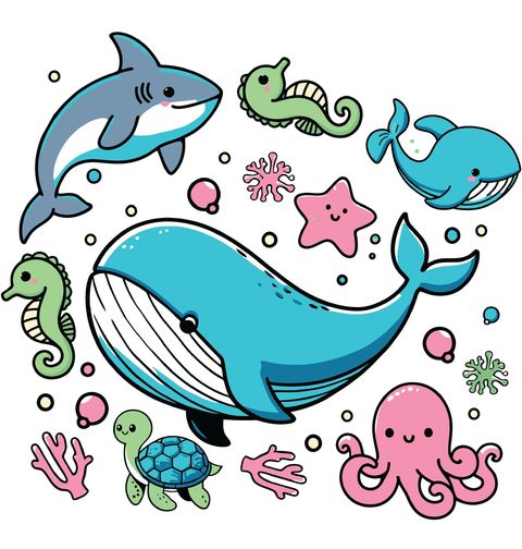 Obrázek produktu Dětské tričko Roztomilý Oceánský Svět