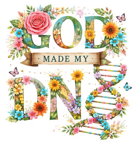 Obrázek produktu Dámské tričko Bůh mě Stvořil God Made my DNA