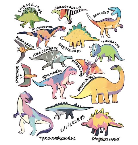 Obrázek produktu Pánské tričko Druhy Dinosaurů