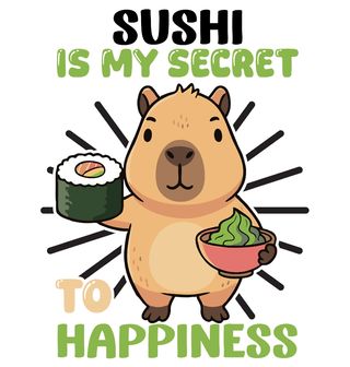 Obrázek 2 produktu Dětské tričko Kapybara Sushi je moje tajemství ke štěstí