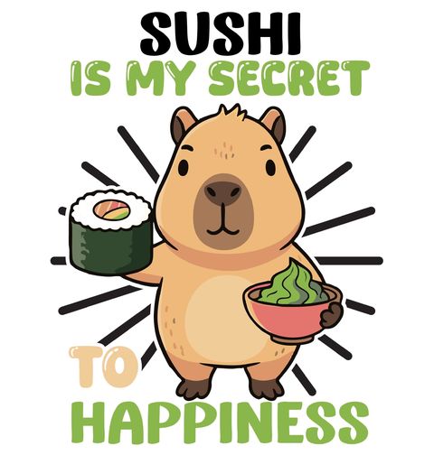 Obrázek produktu Dětské tričko Kapybara Sushi je moje tajemství ke štěstí