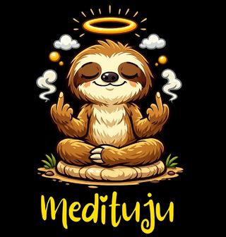 Obrázek 2 produktu Pánská mikina Svatý Lenochod Medituju