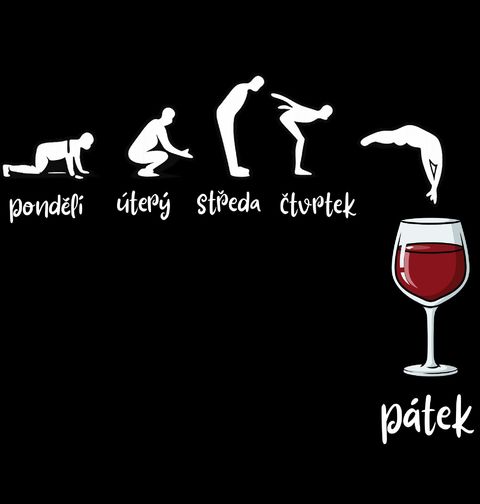 Obrázek produktu Dámské tričko Zasloužené Páteční Víno