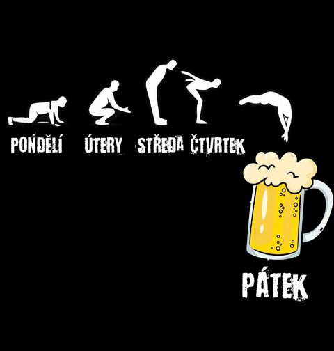 Obrázek produktu Pánské tričko Zasloužené Páteční Pivo