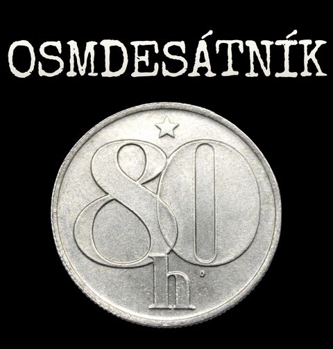 Obrázek produktu Pánské tričko Osmdesátník 80. Kulatiny Československý Haléř