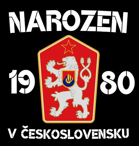 Obrázek produktu Pánské tričko Narozen 1980 v Československu